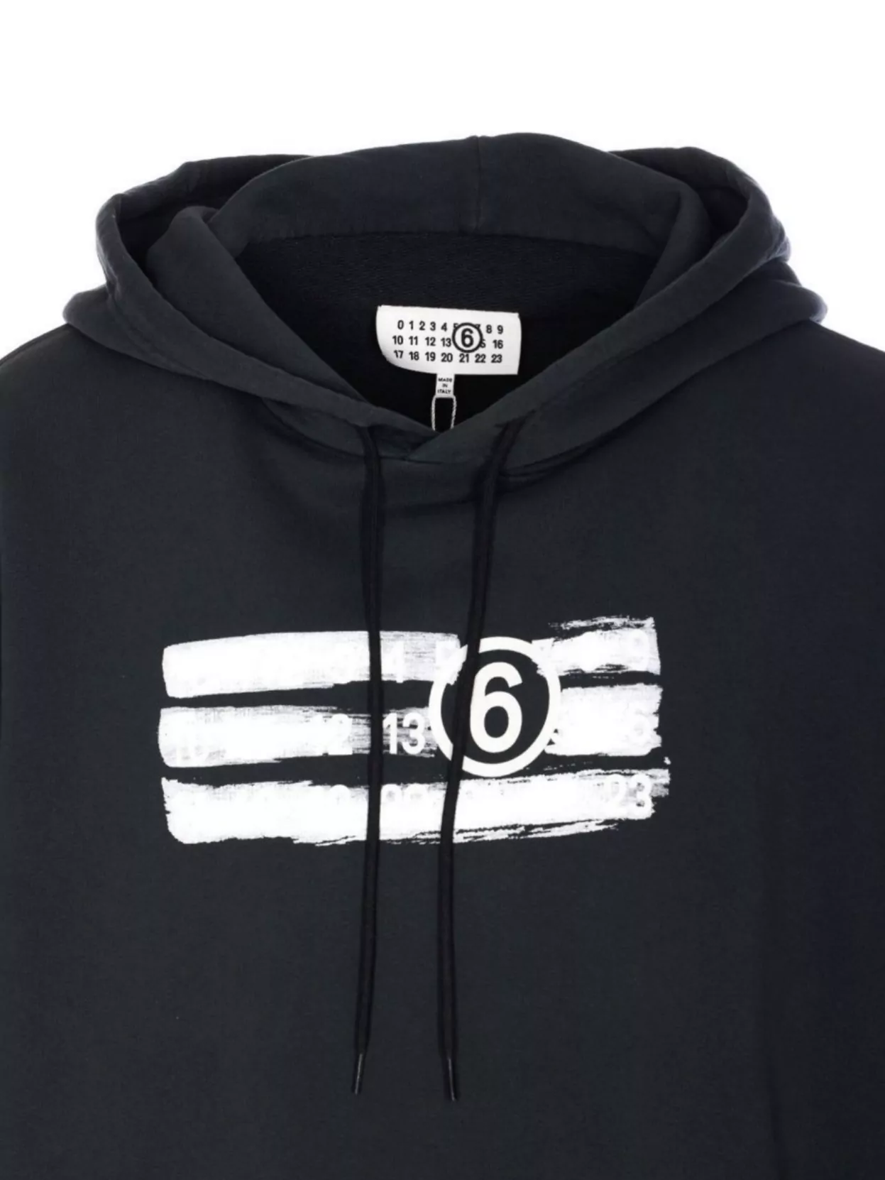 Mm6 Maison Margiela Drawstring Hood Kangaroo Pocket Ribbed Cuffs