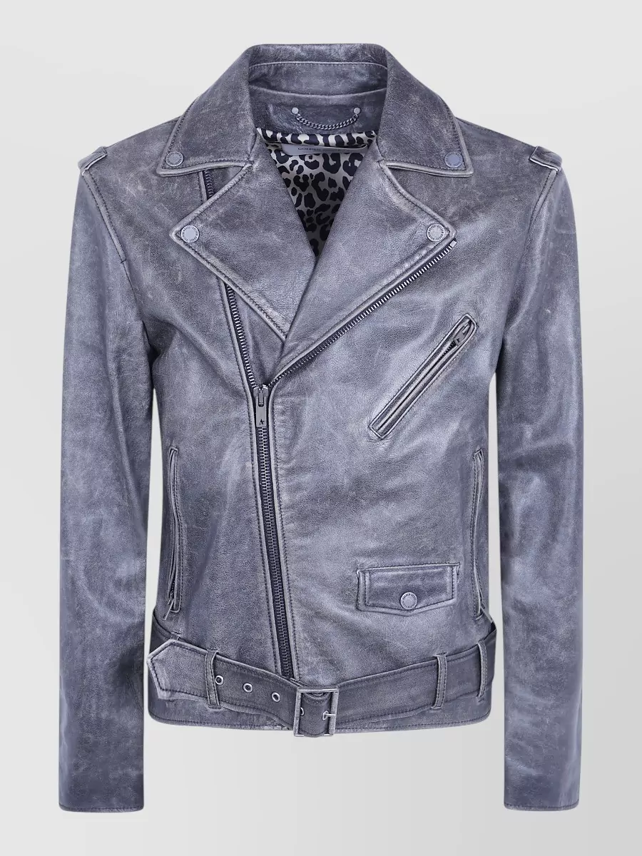Golden Goose leather biker jacket