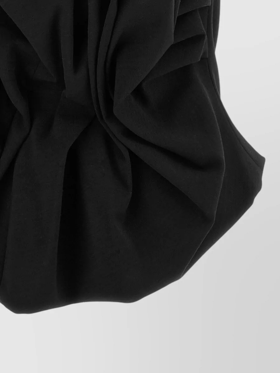 Magda Butrym Wool Off-Shoulder Draped Corset Top