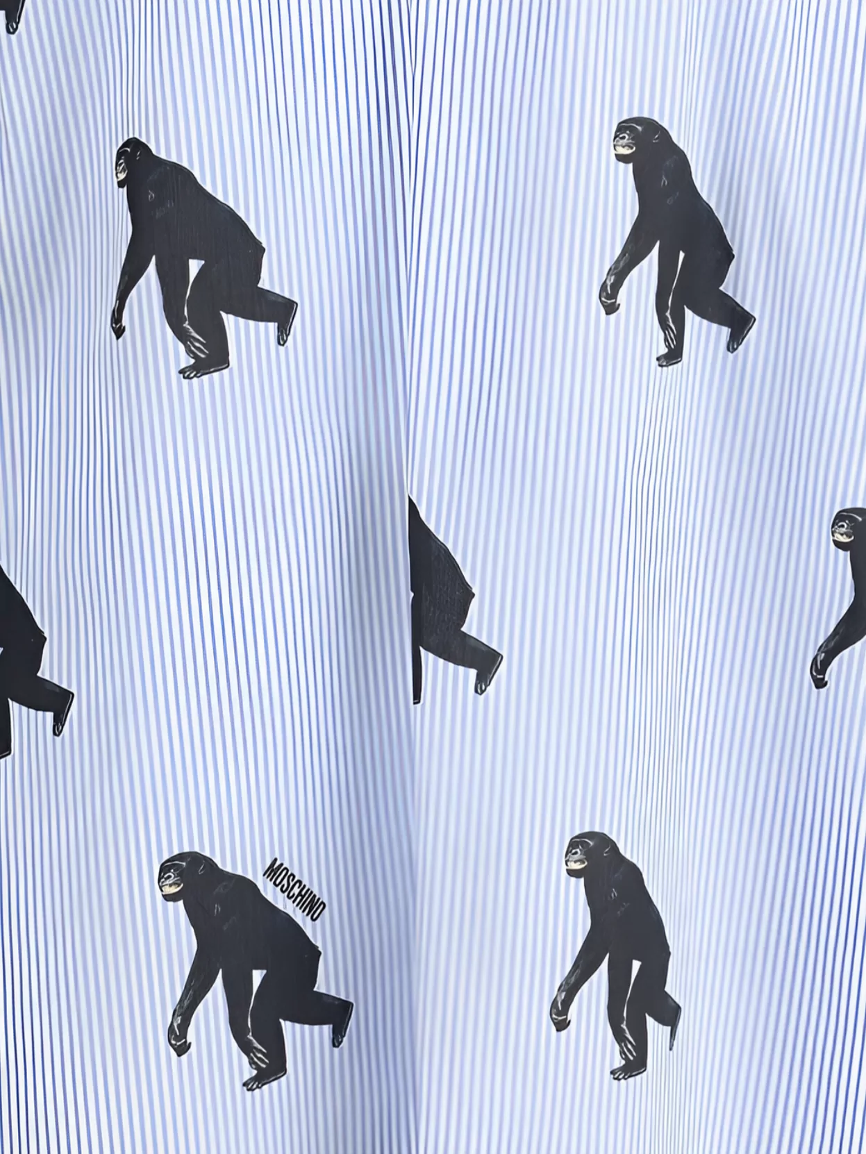 Moschino Gorilla Graphic Striped Shirt