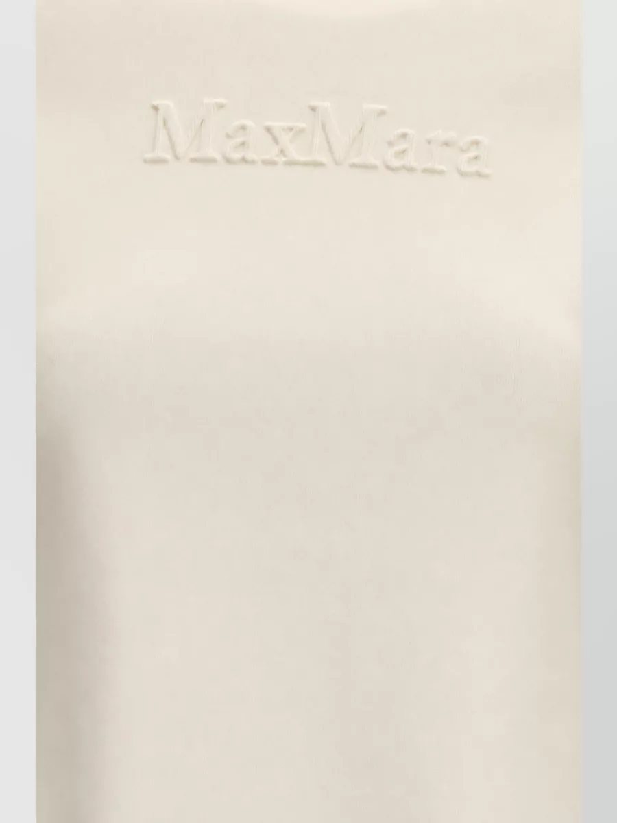 Max Mara Ribbed Crew-Neck Three-Quarter-Sleeve Knitted Top