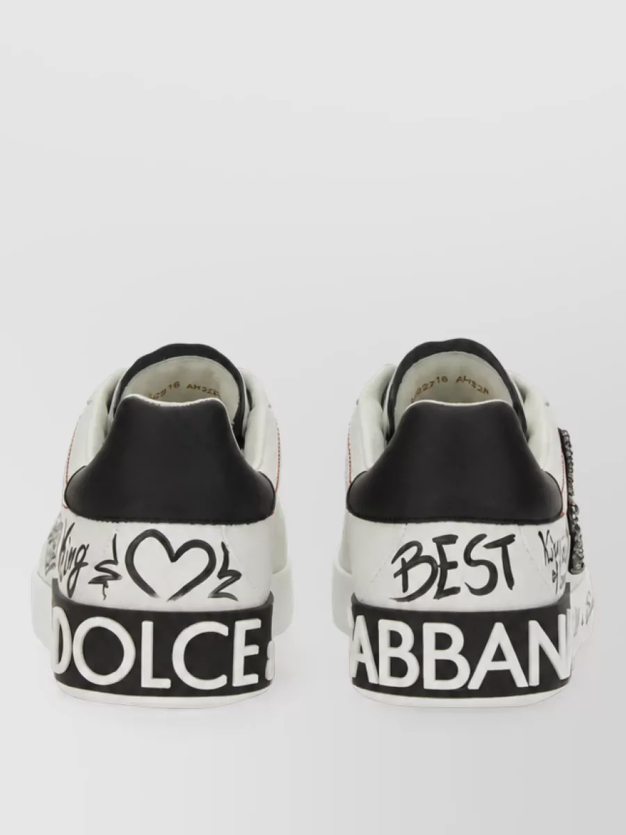 Dolce&Gabbana Leather Portofino Low-Top Sneakers