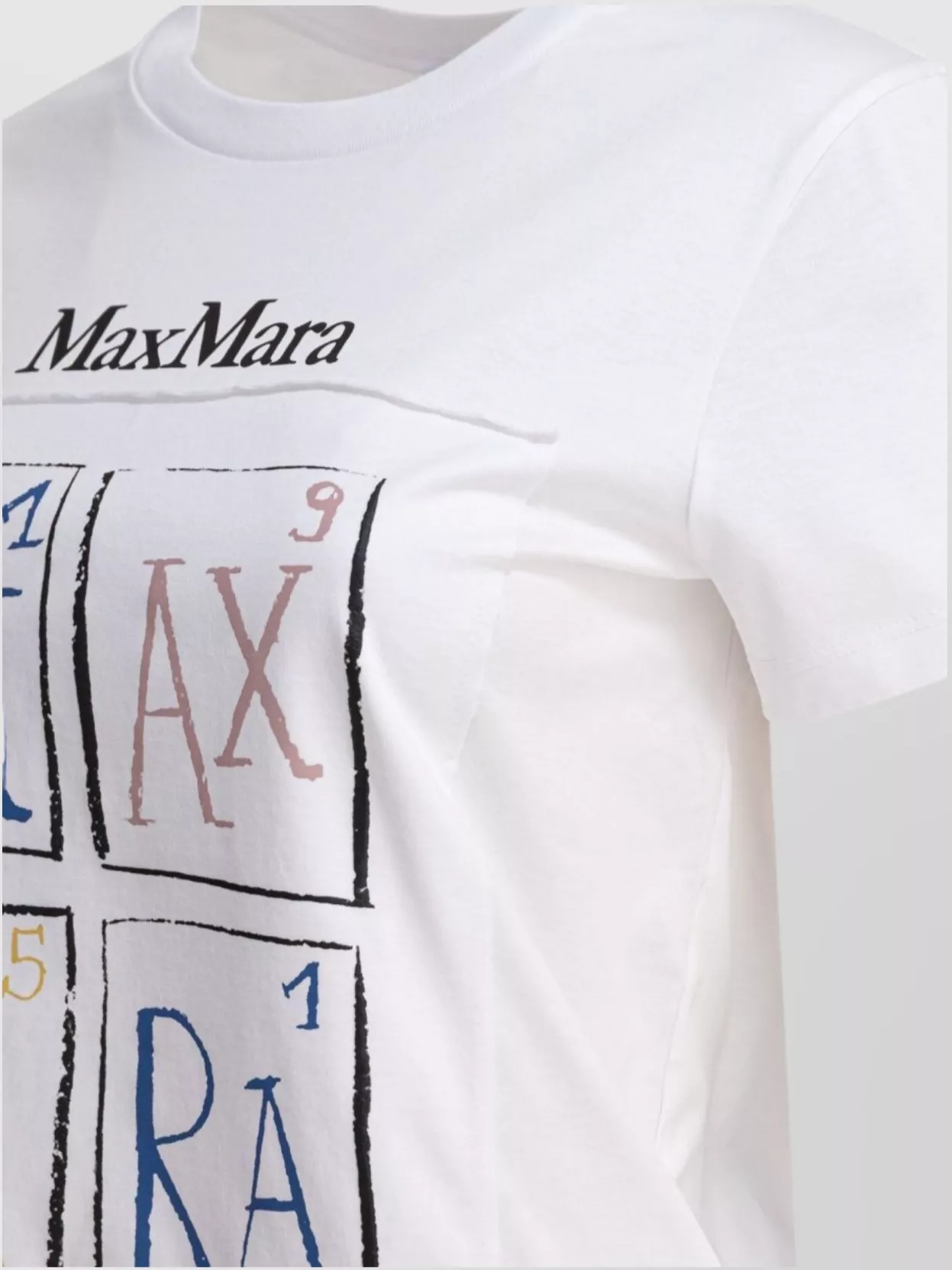 Max Mara Crew Neck Graphic Print Short Sleeves Tops