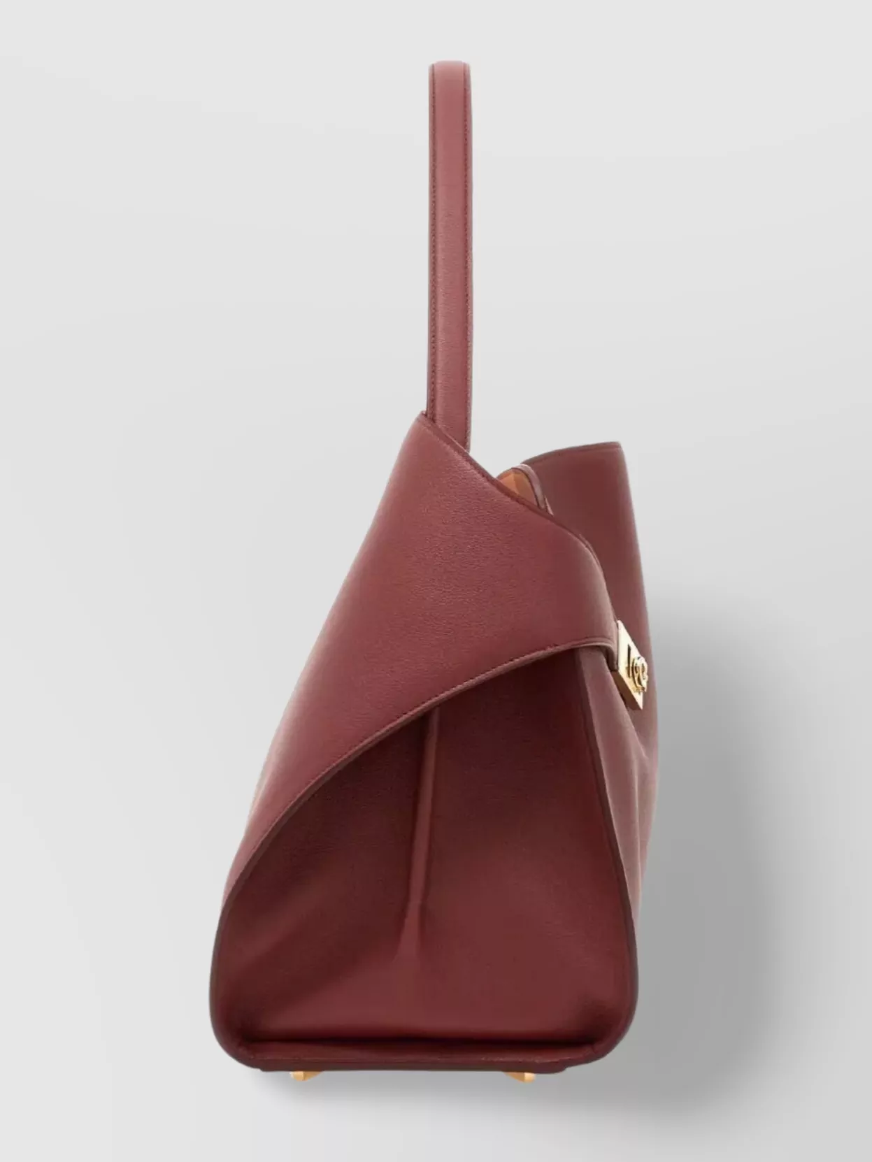 FERRAGAMO LARGE HUG STRUCTURED TOP HANDLE SHOULDER BAG