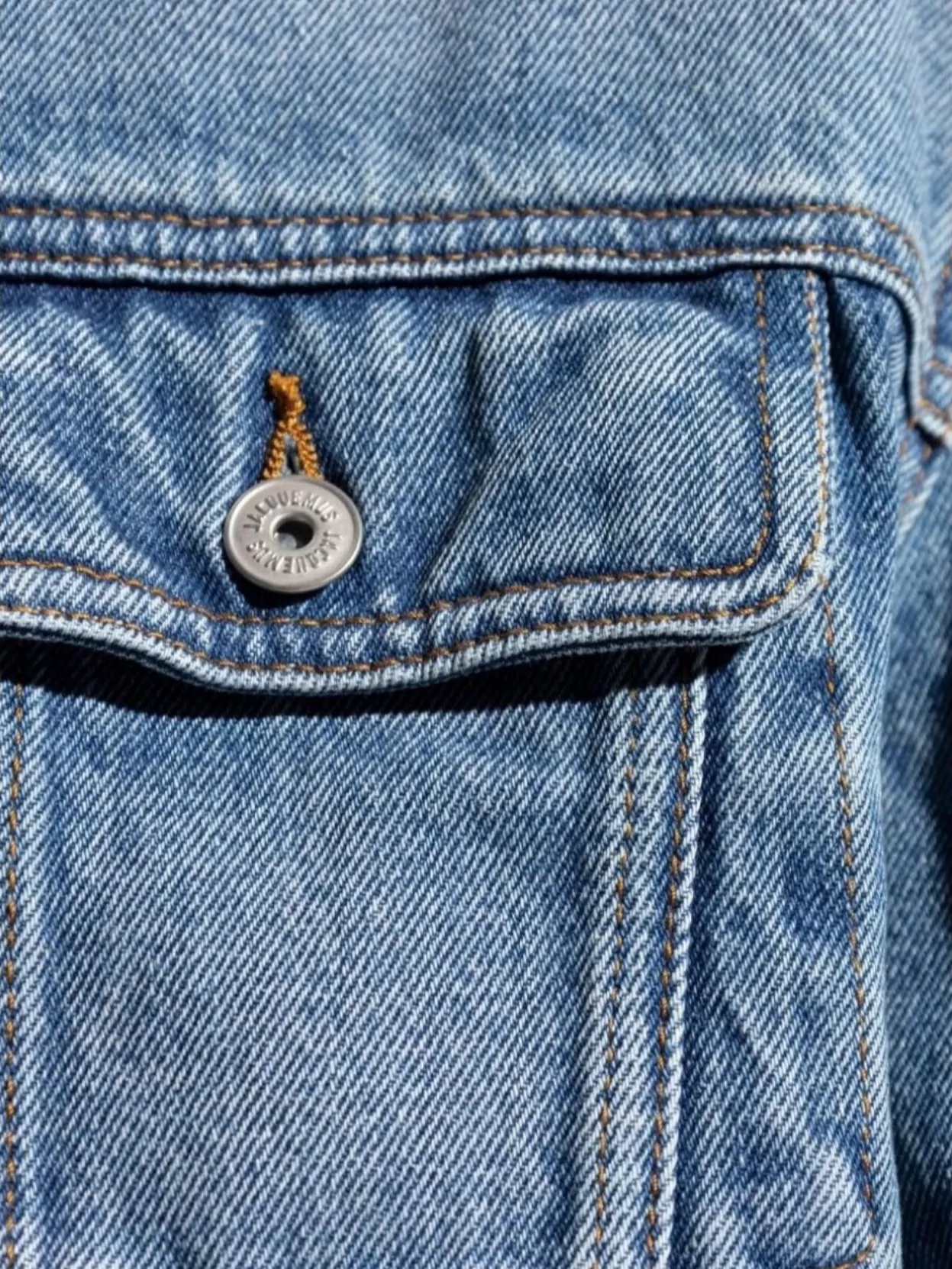 Jacquemus Vintage Light Wash Cropped Denim Jacket
