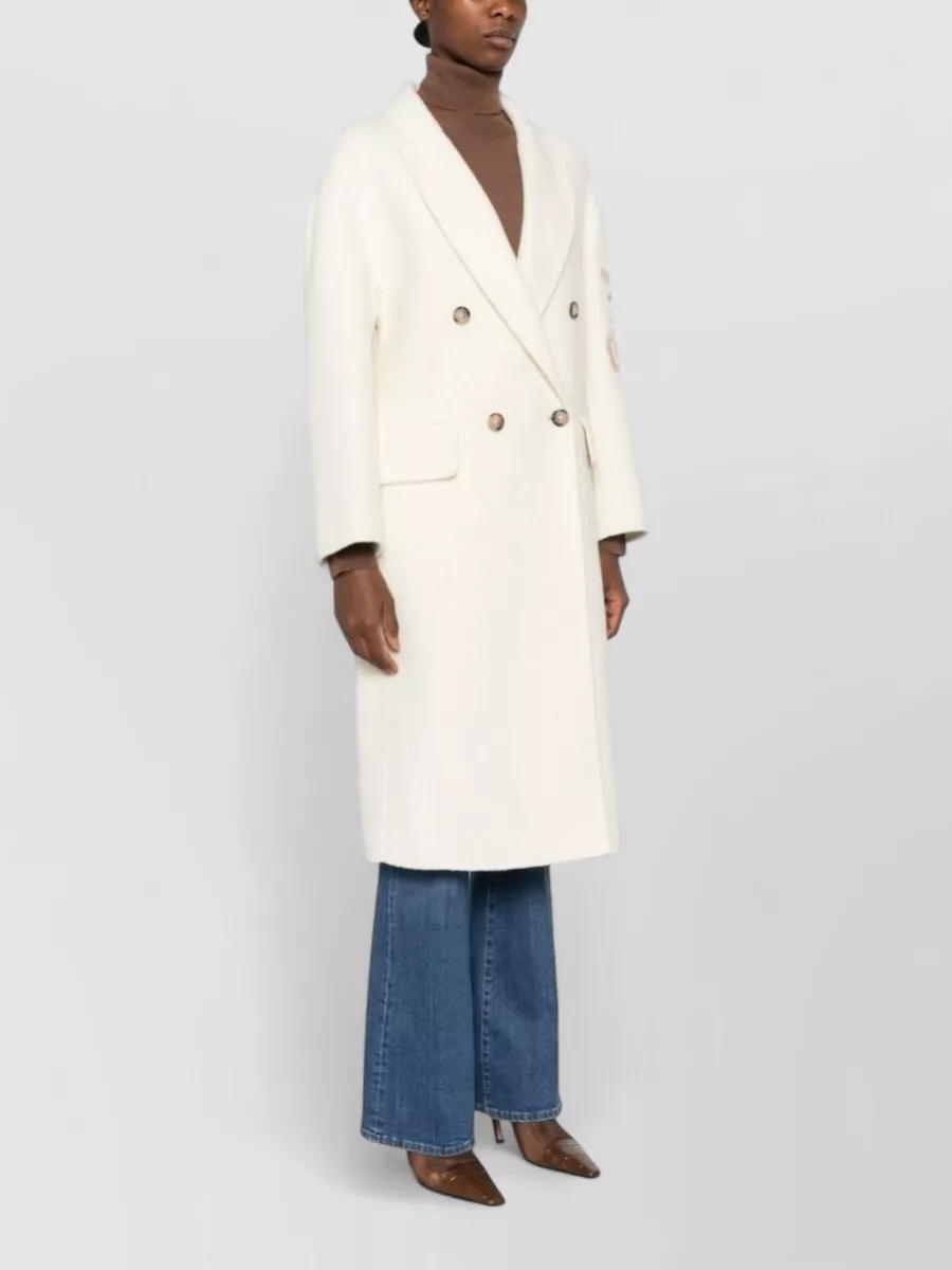 Ermanno Firenze Double-Breasted Wool Fitted Jacket