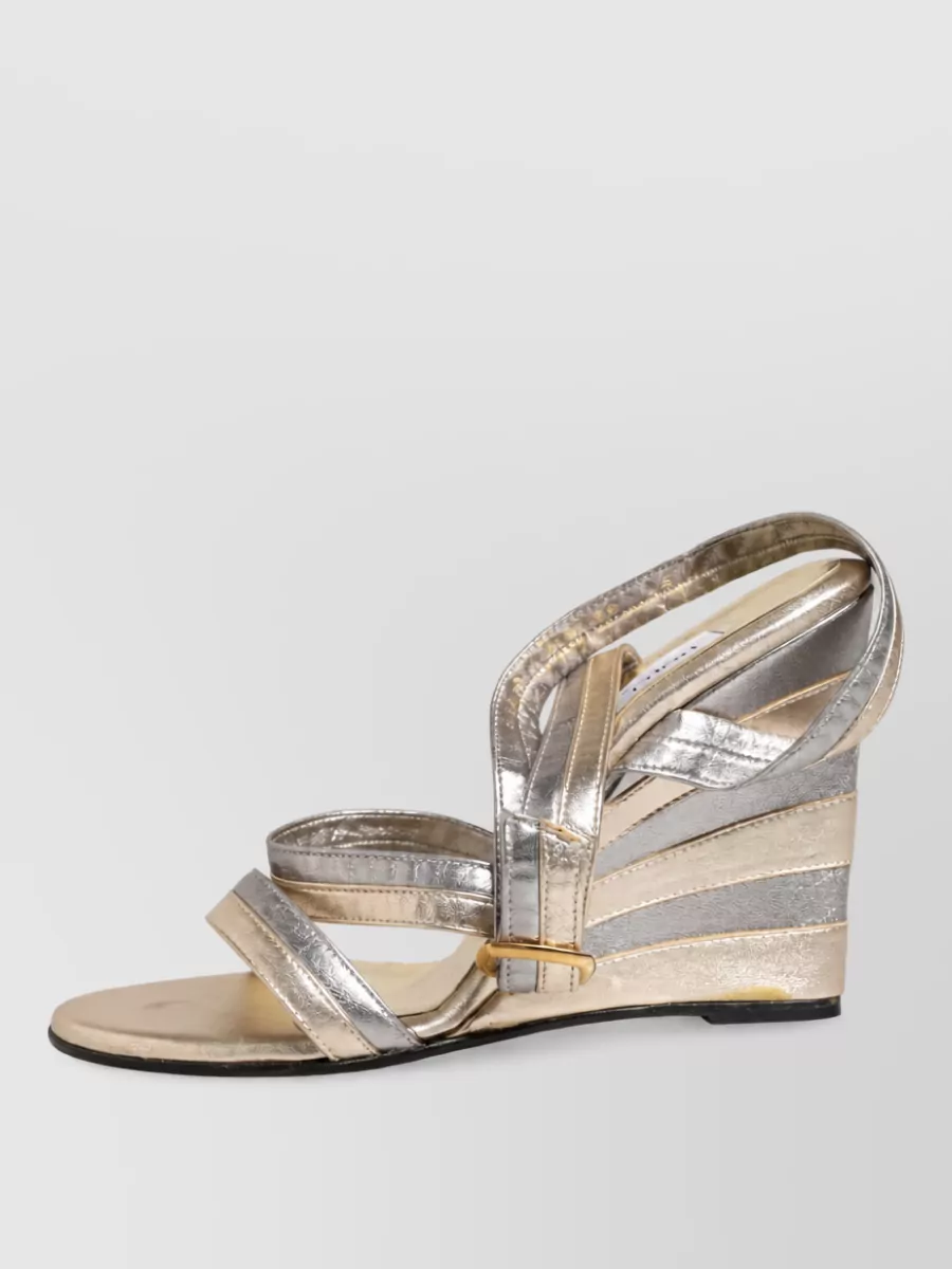 Dolce&Gabbana Leather Wedge Mules