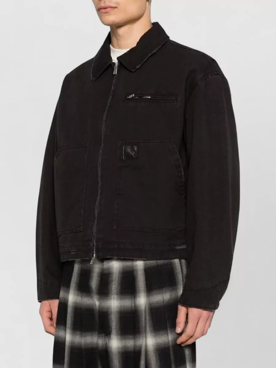 Represent Mens Coat Collared Design Chest And Side Pockets
