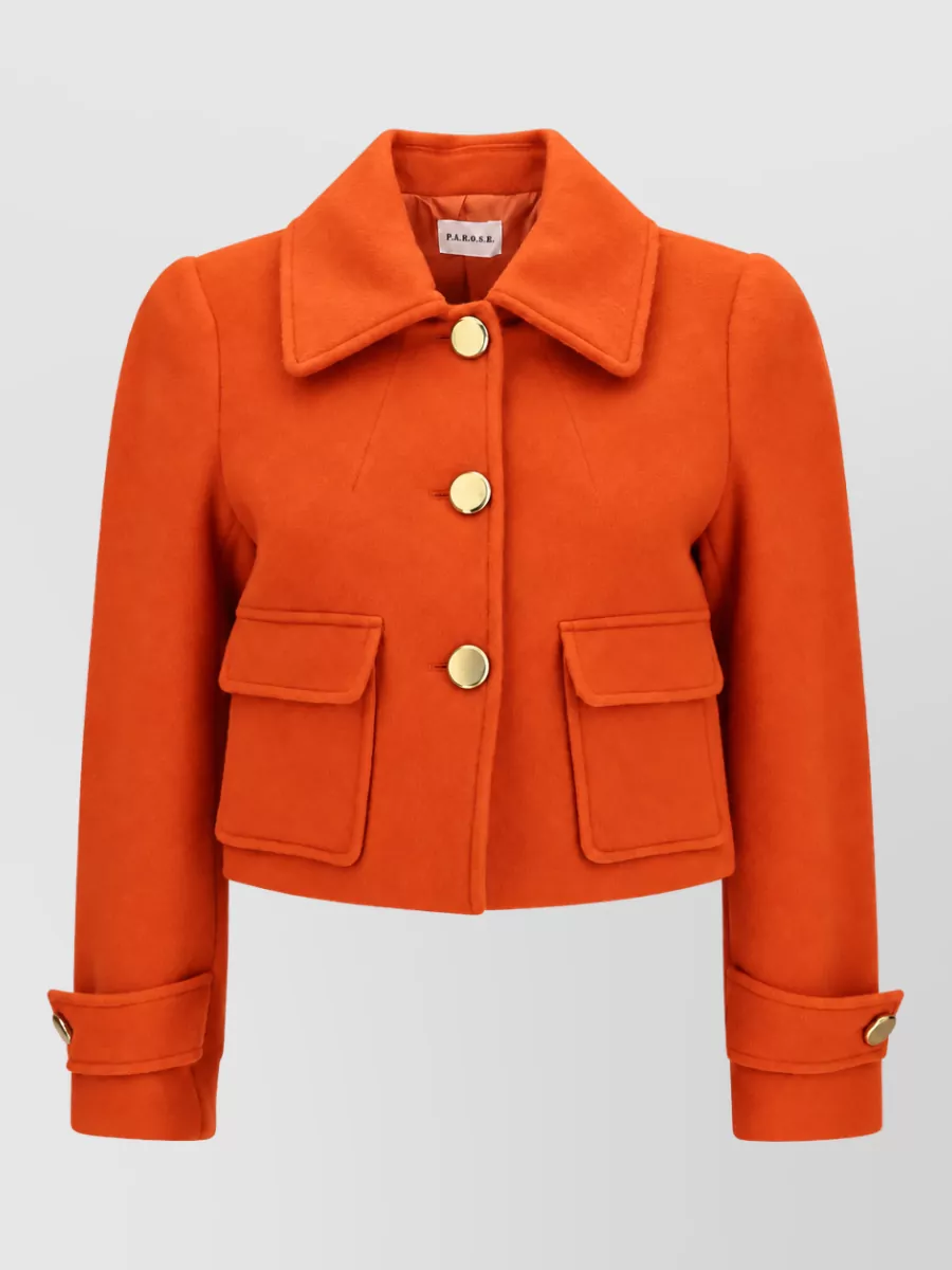 Parosh wool single breasted coat