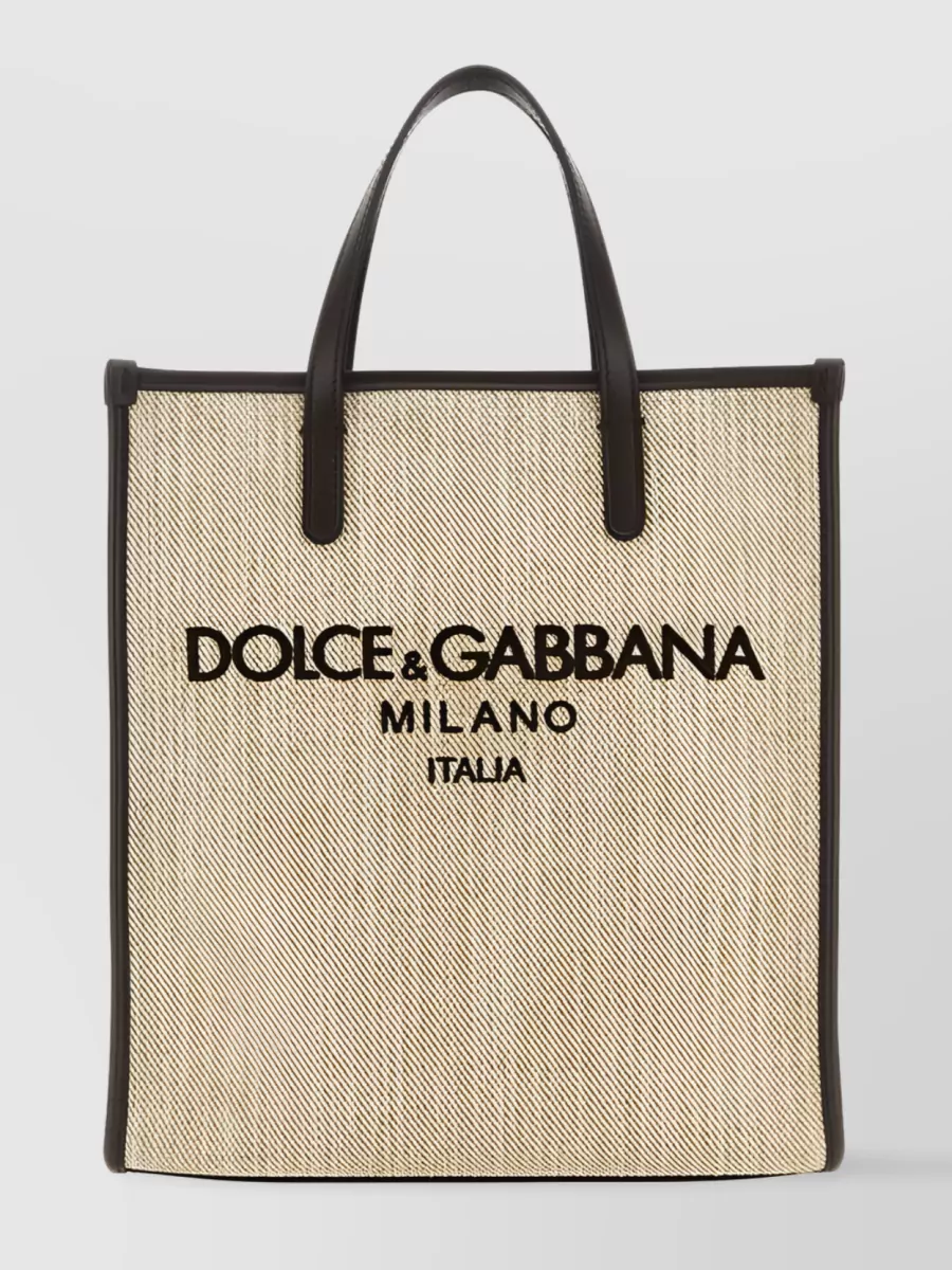 Shop Dolce & Gabbana Small Shopping Tote Bag In Cream