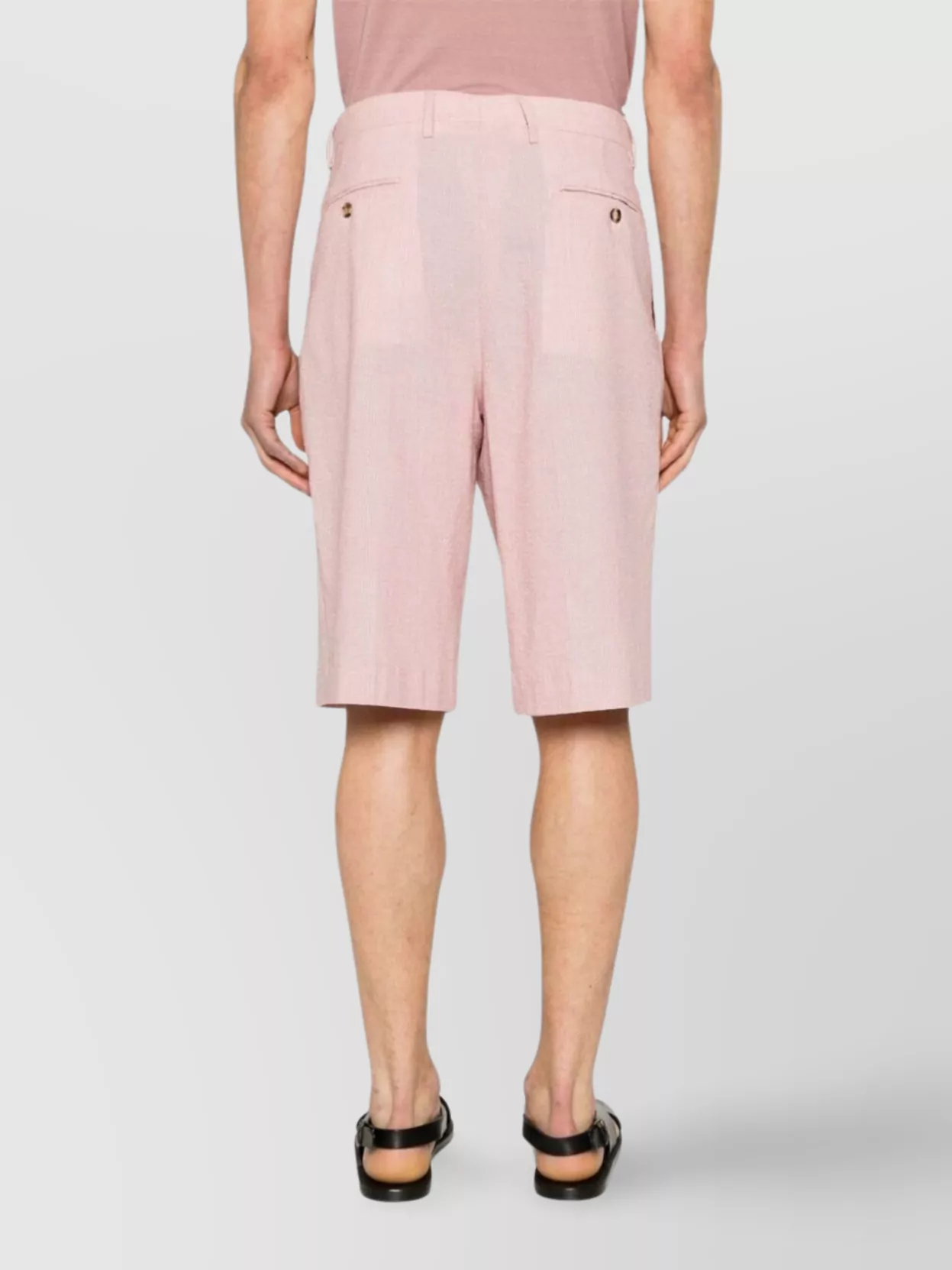 Lardini Tailored Pleated Shorts With Functional Pockets In Pink