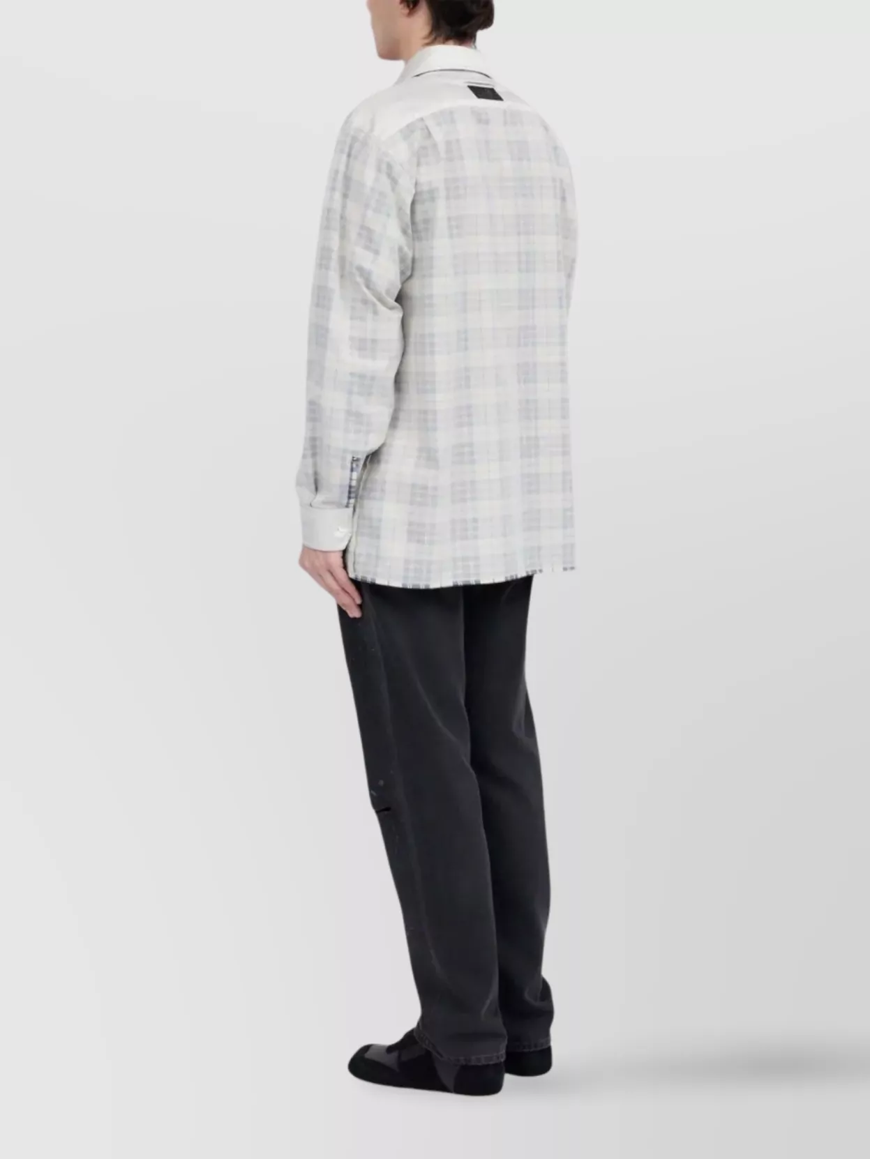 Mm6 Maison Margiela Long Sleeve Checked Plaid Shirt