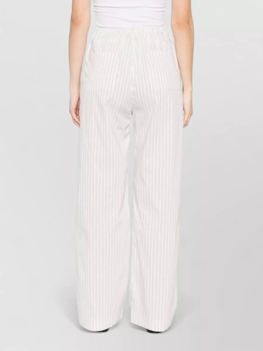 Iro Lia Cotton Blend Striped Wide Leg Trousers