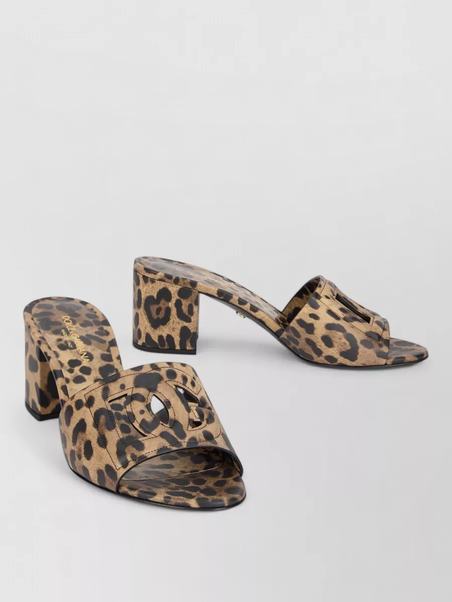 Dolce&Gabbana leopard print leather mules