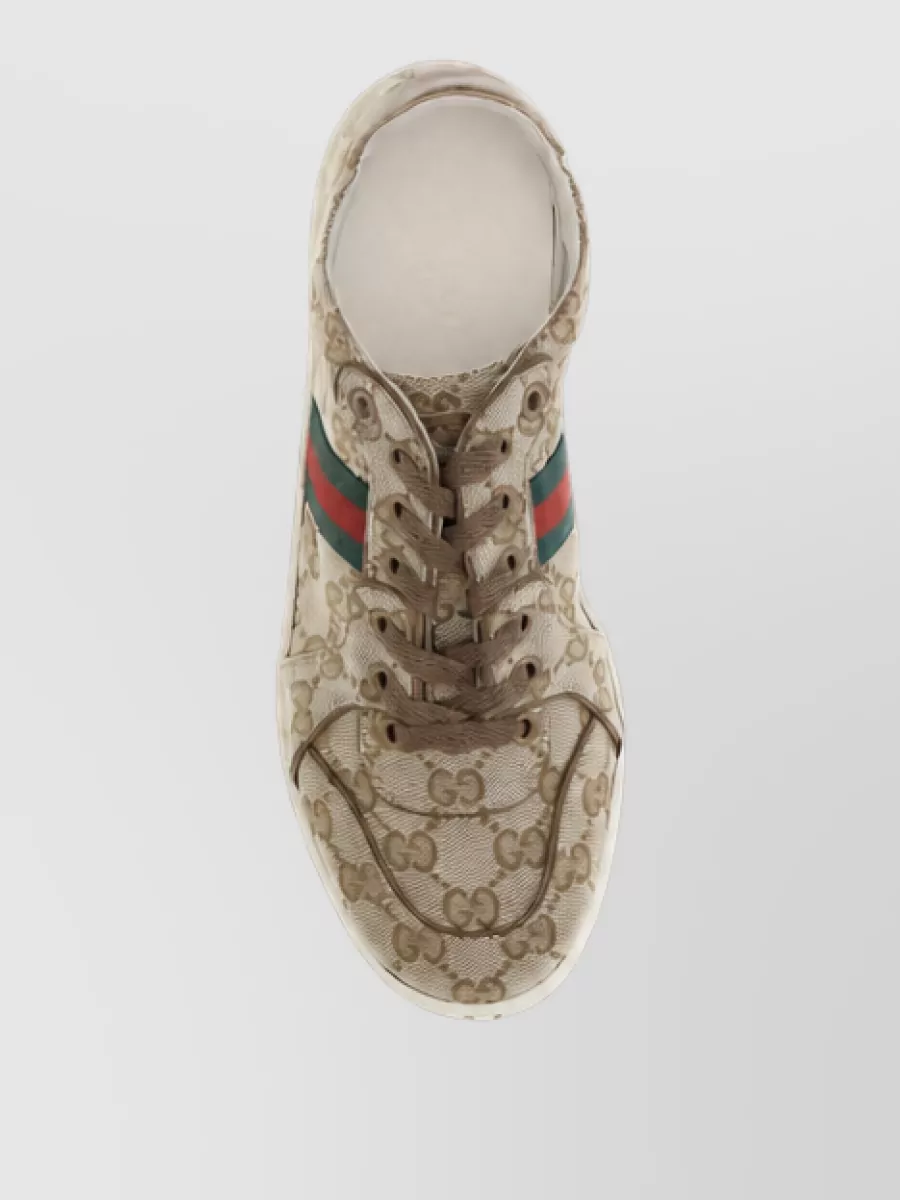 Gucci Fabric Lace-Up Sneakers