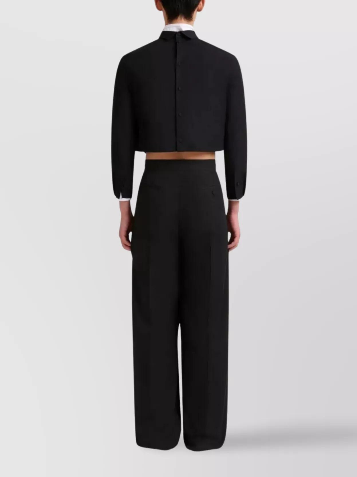 Marni Wide Leg Pleated Trousers With Belt Loops