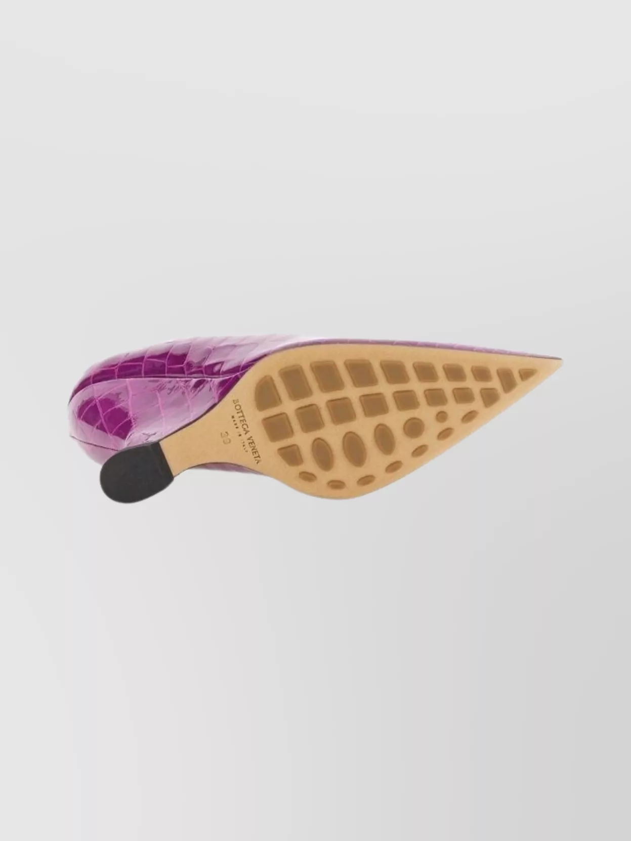 Bottega Veneta Crocodile Embossed Pointed Toe Sandals