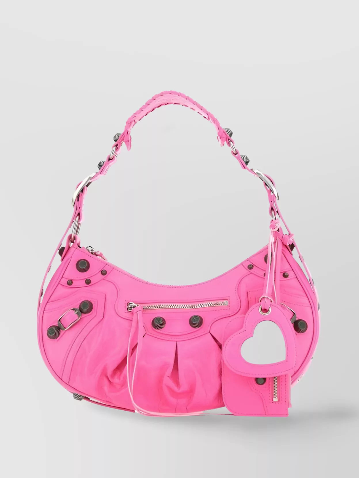 Shop Balenciaga Braided Handle Shoulder Bag In Pink