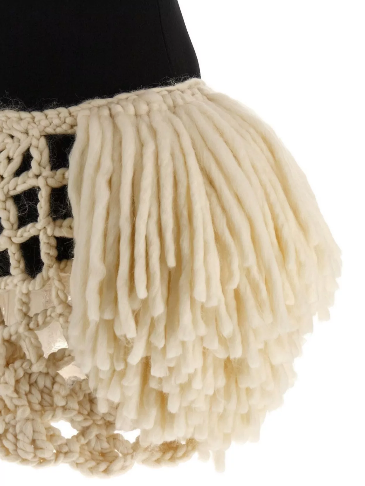 Magda Butrym Textured Sleeveless Dress Featuring Crochet Detail In Black