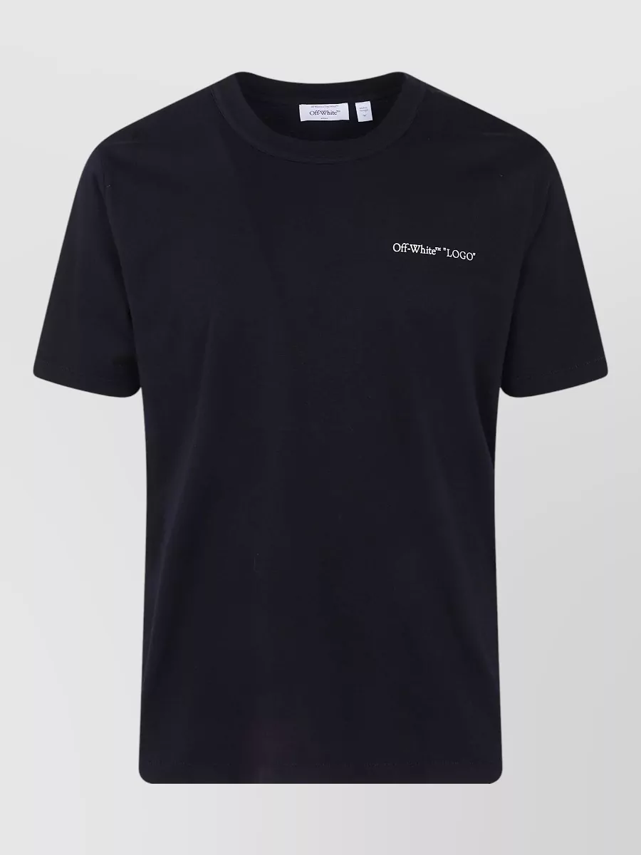 Off-White logo print regular fit short sleeve t-shirt