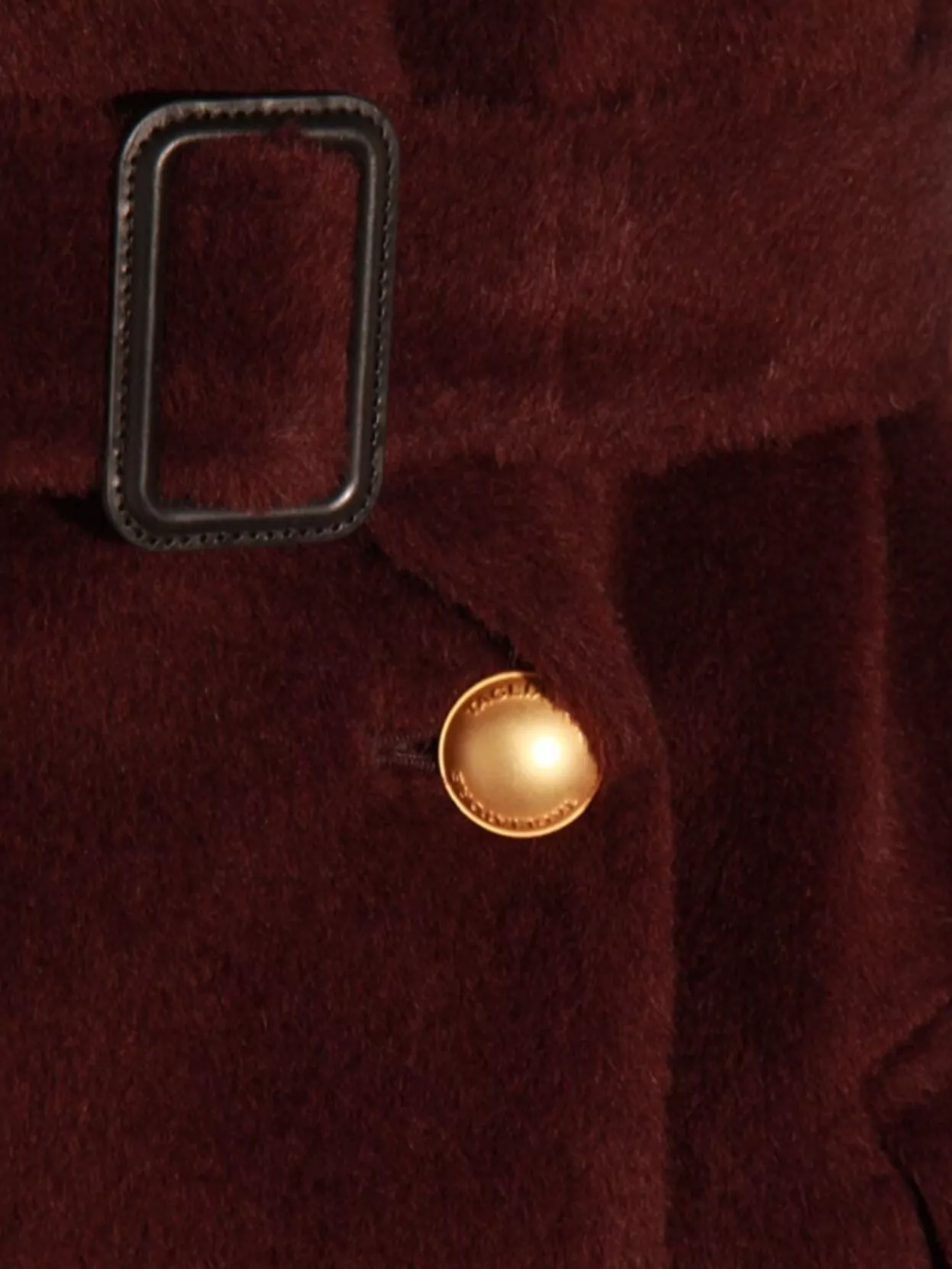 Tagliatore Long Coat With Belt And Gold Buttons