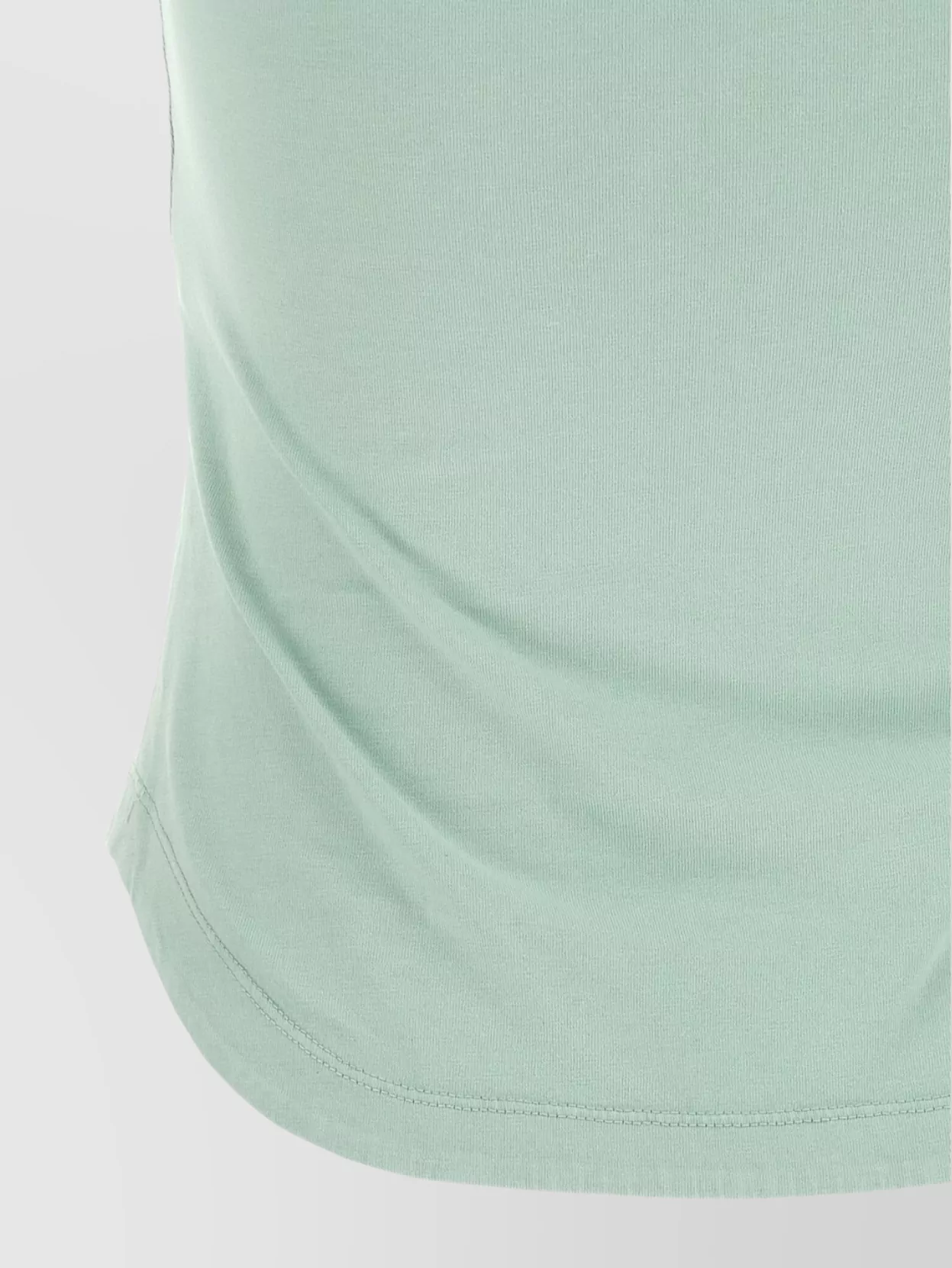 Attico Crew Neck Sleeveless Top With Curved Hem In Blue