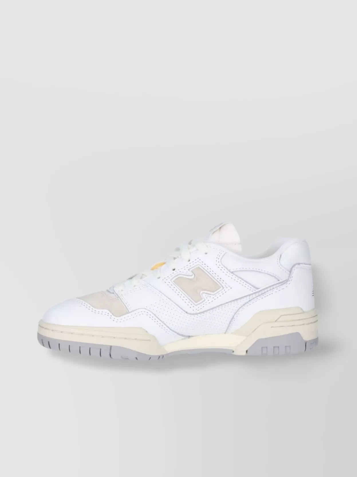 New Balance Low Top Sneakers With Perforated Design And Rubber Sole In White