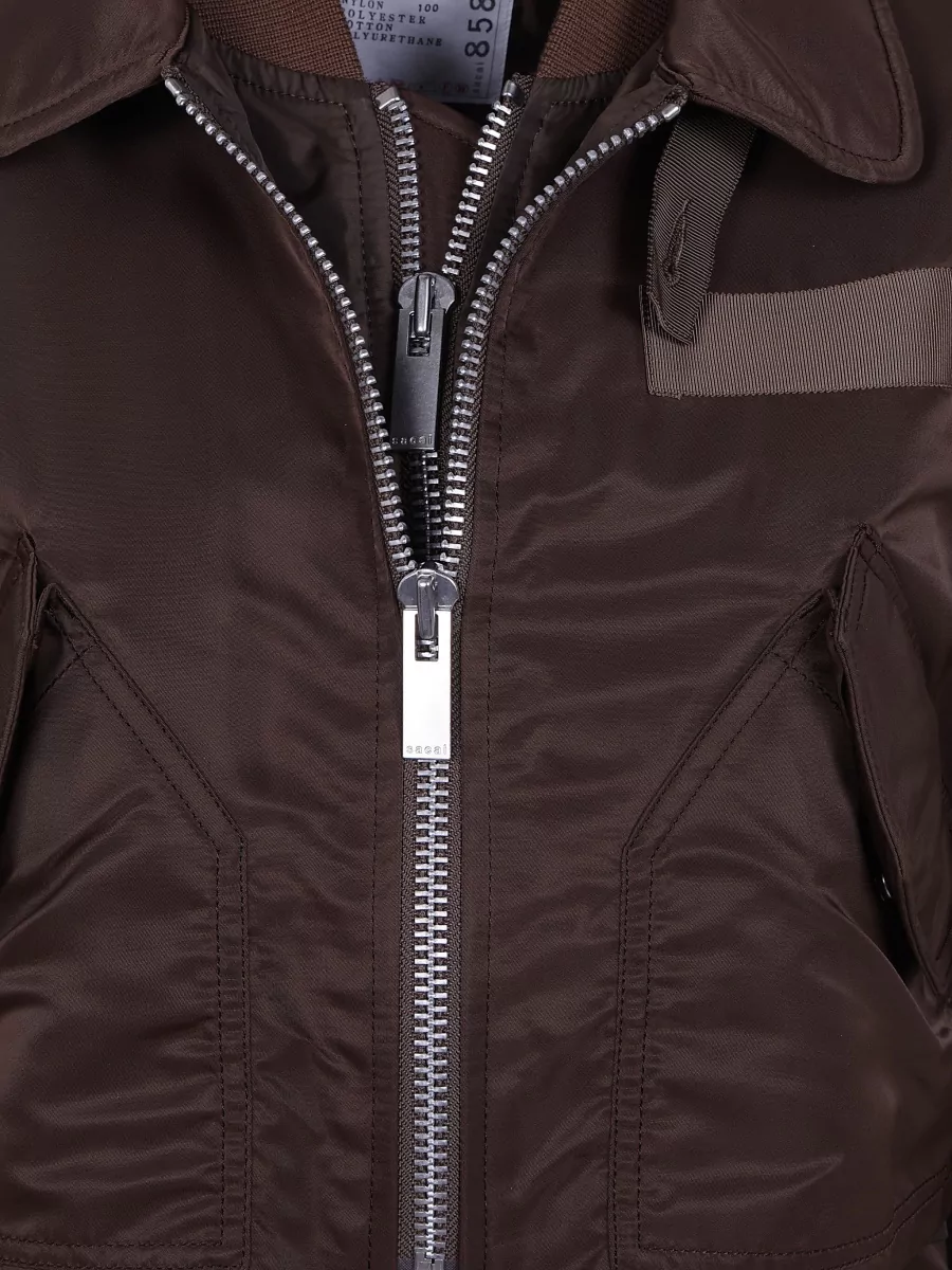 Sacai Nylon Twill Layered Bomber Jacket