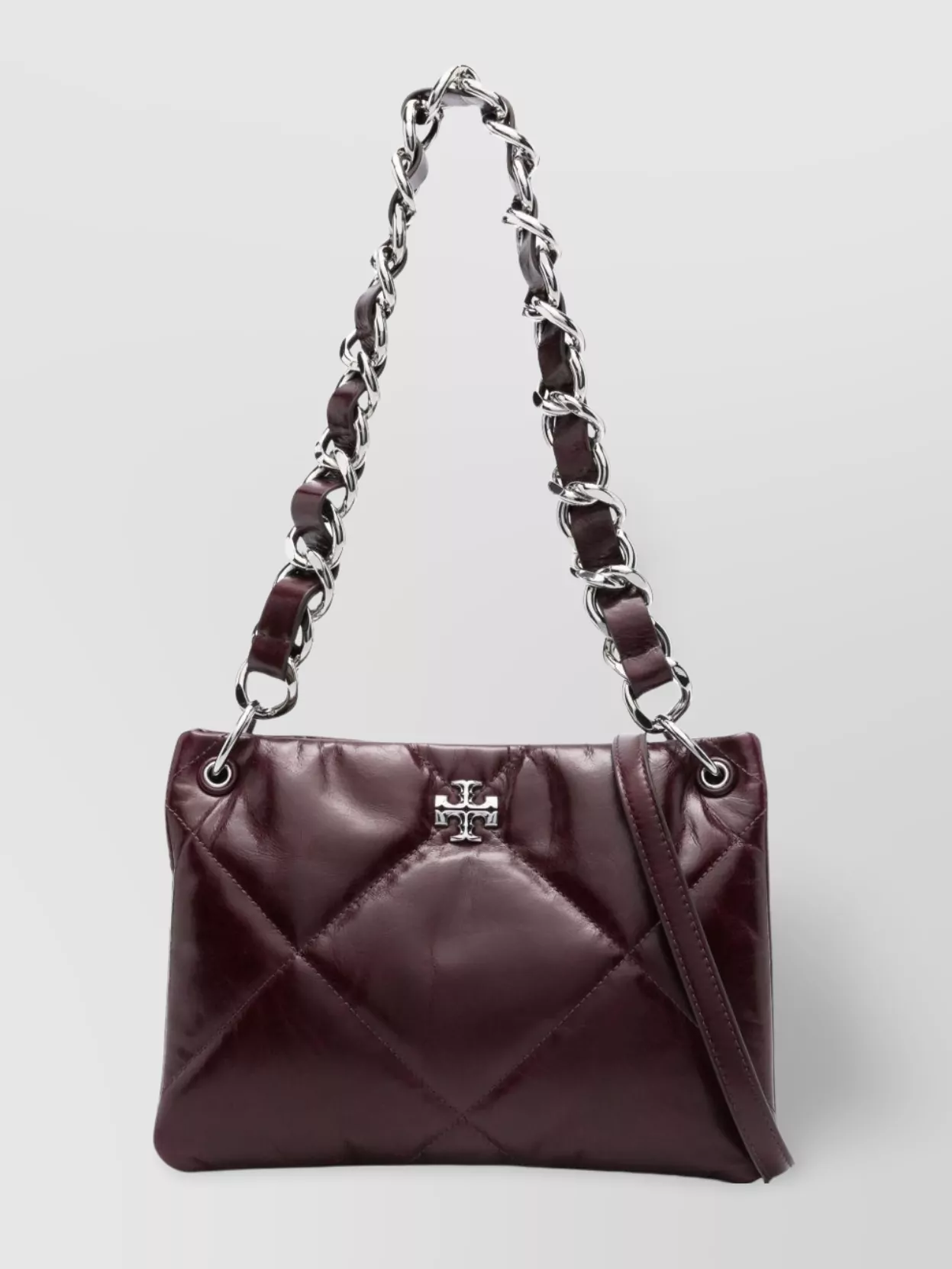 Tory Burch Quilted Leather Shoulder Bag With Chain Strap