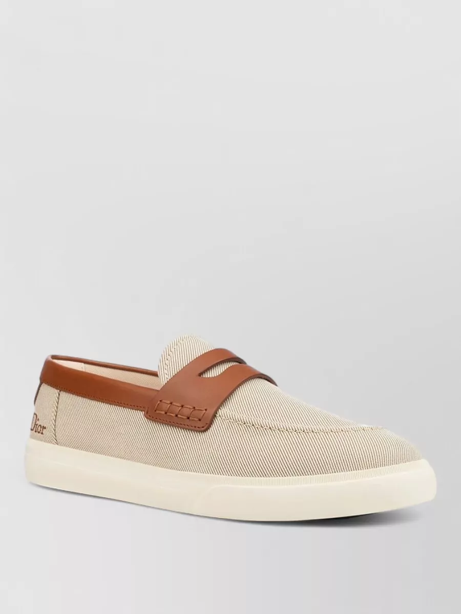 Christian Dior Leather Slip-On Sneakers