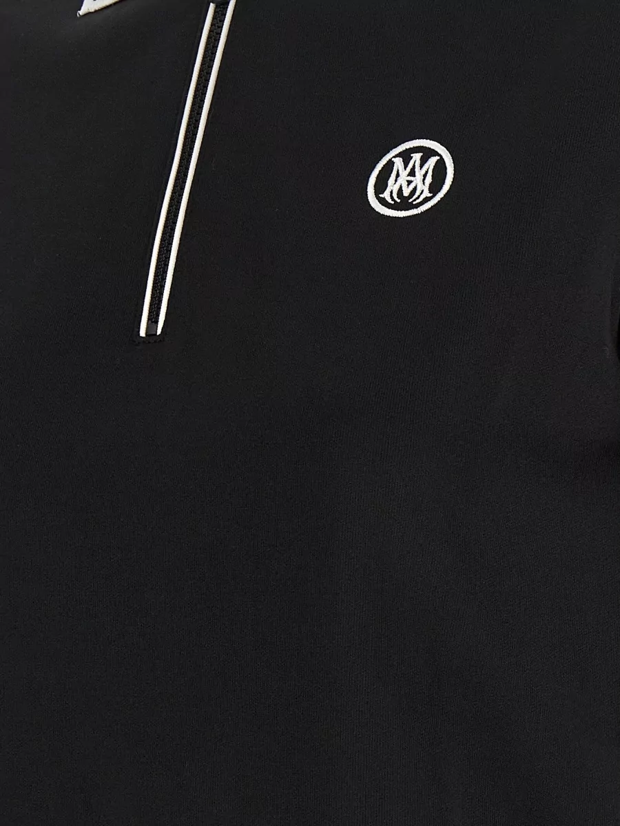 Amiri Short-Sleeve Zip Polo Top