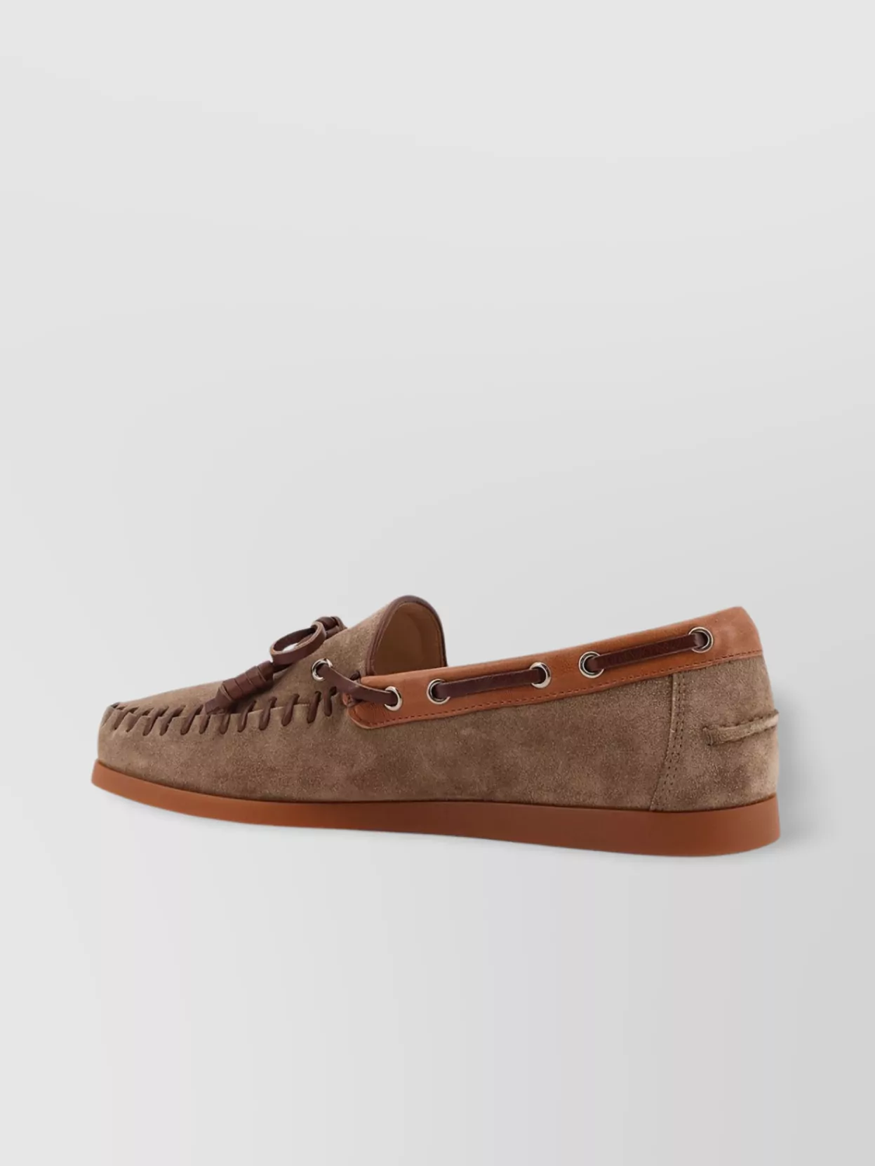 Valentino Palm Avenue Suede And Leather Loafers In Brown