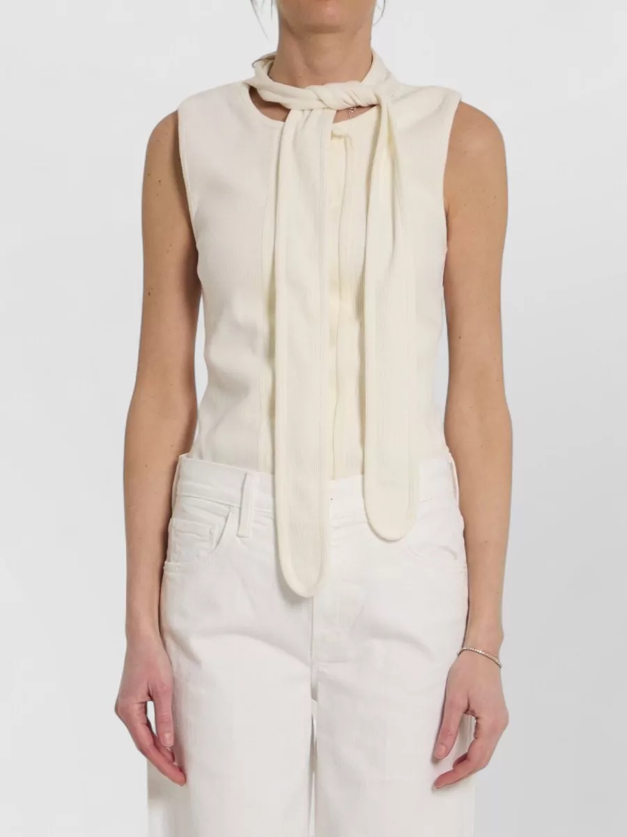 Lemaire Ribbed asymmetric slim-fit top