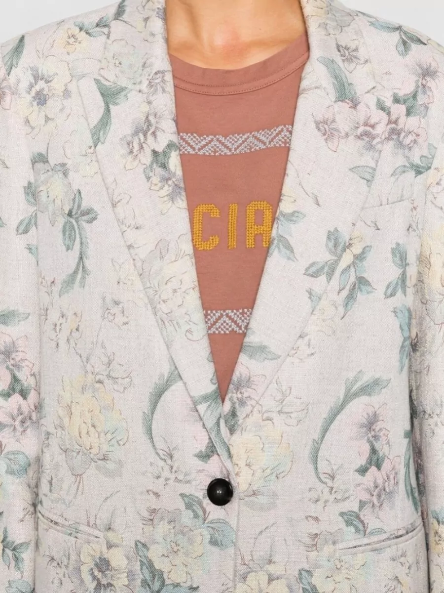 Forte Forte Floral Print Single-Breasted Blazer