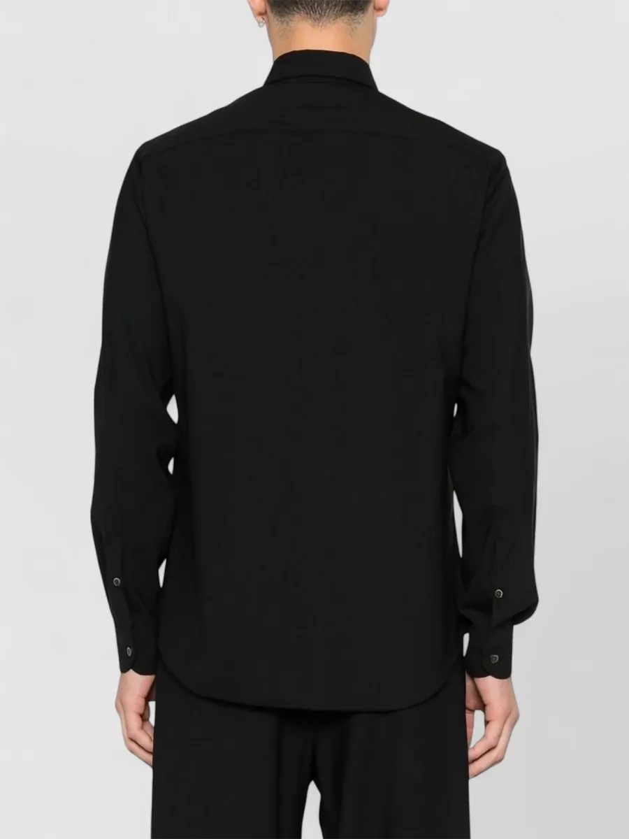 Emporio Armani Wool Shirt Long Sleeves Button Down Collar