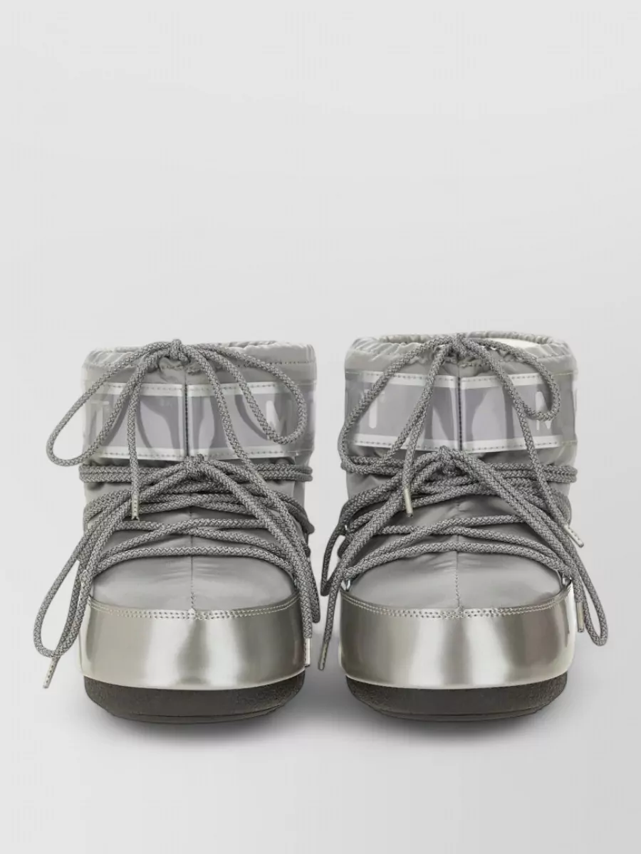 Moon Boot glazed satin snow boots