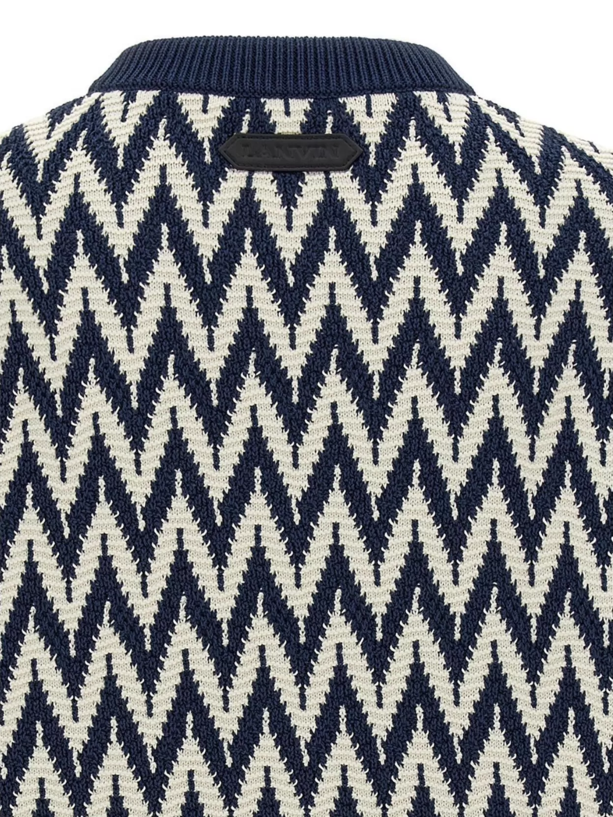 Lanvin Chevron Ribbed Hem Detail Sweater