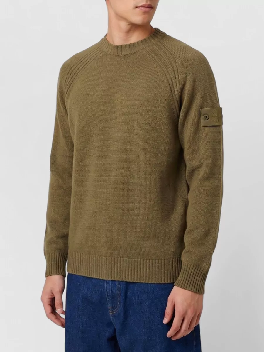 Stone Island Cashmere Ribbed-Knit Regular-Fit Crew-Neck Sweater