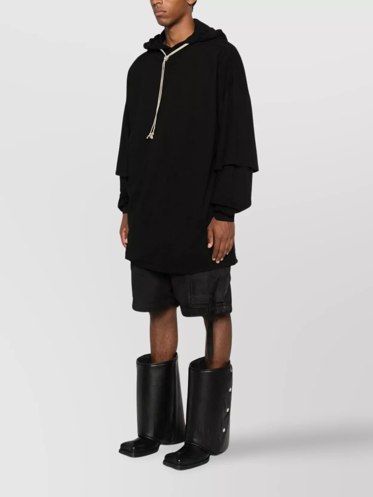 Rick Owens Drkshdw Lightweight Hoodie Drawstring Hood