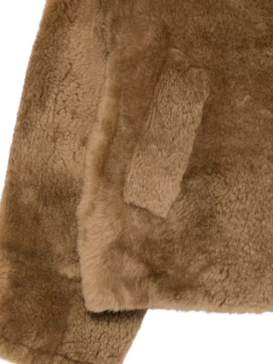 Ami Paris Shearling Collar Leather Jacket