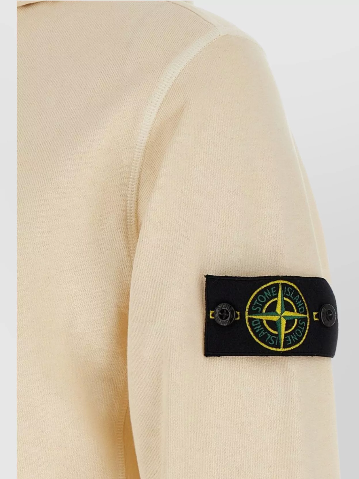 Stone Island Hooded Sweater With Ribbed Cuffs And Hem
