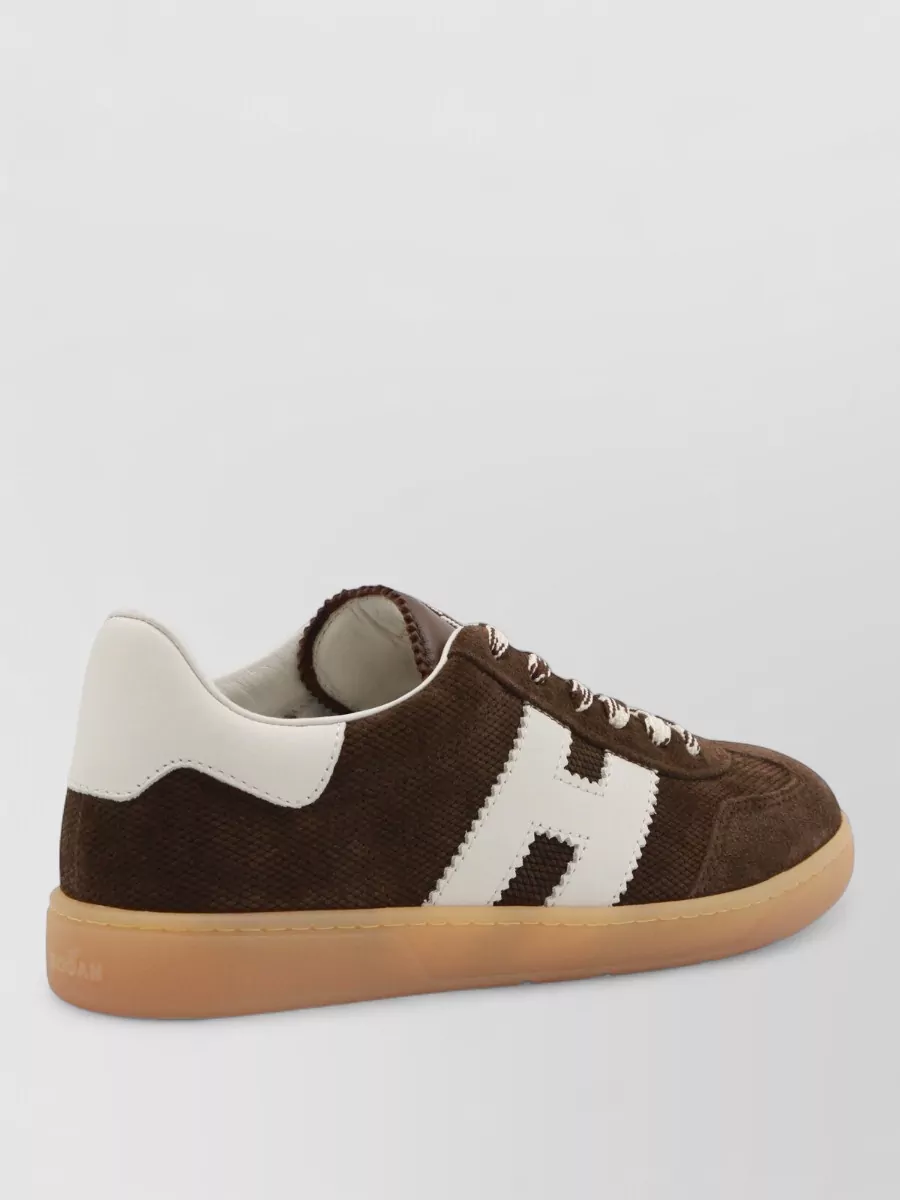 Hogan Casual Low Top Sneakers With Contrast Stitching