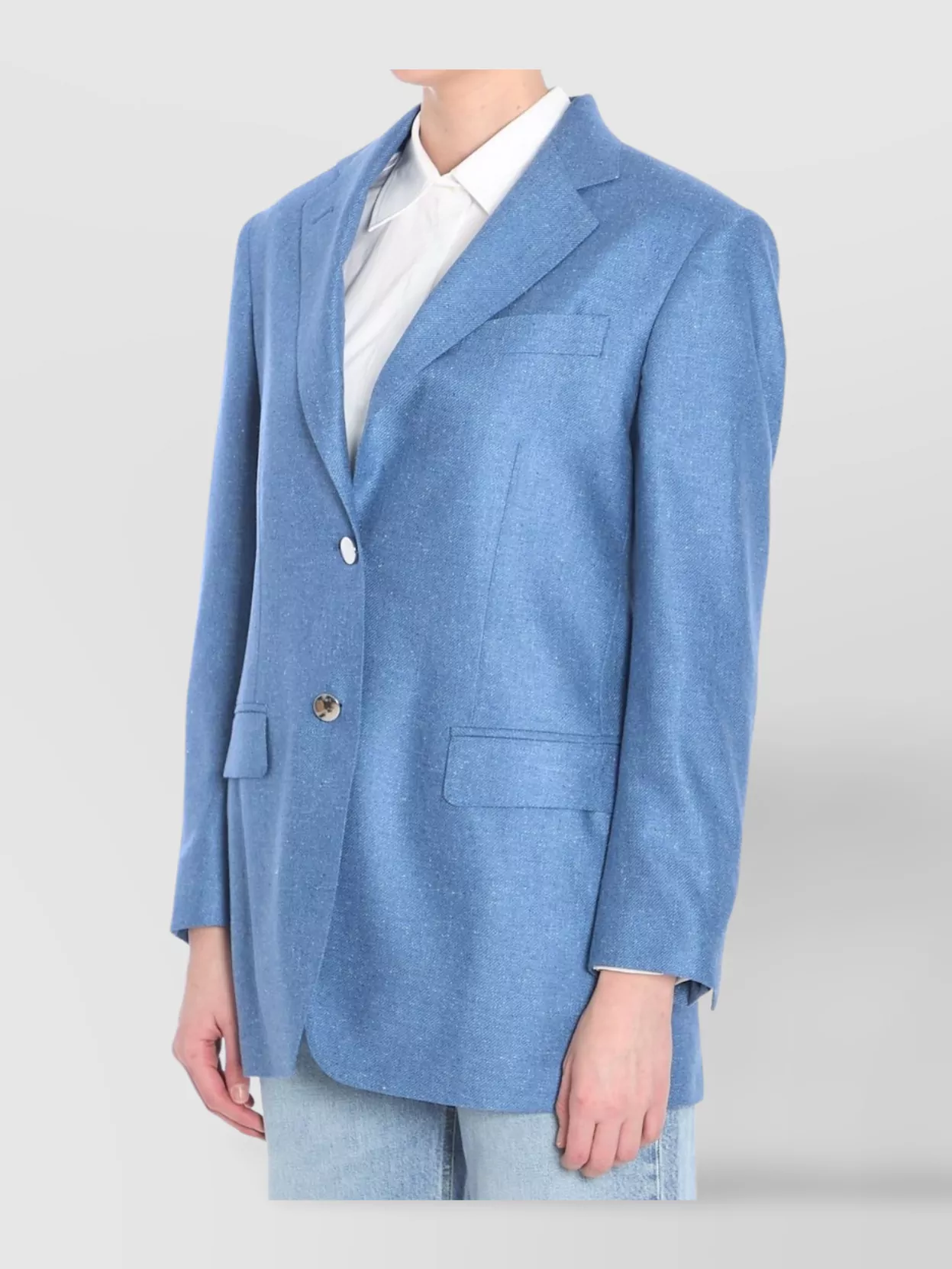 Tagliatore Linen double-breasted jacket golden buttons | The
