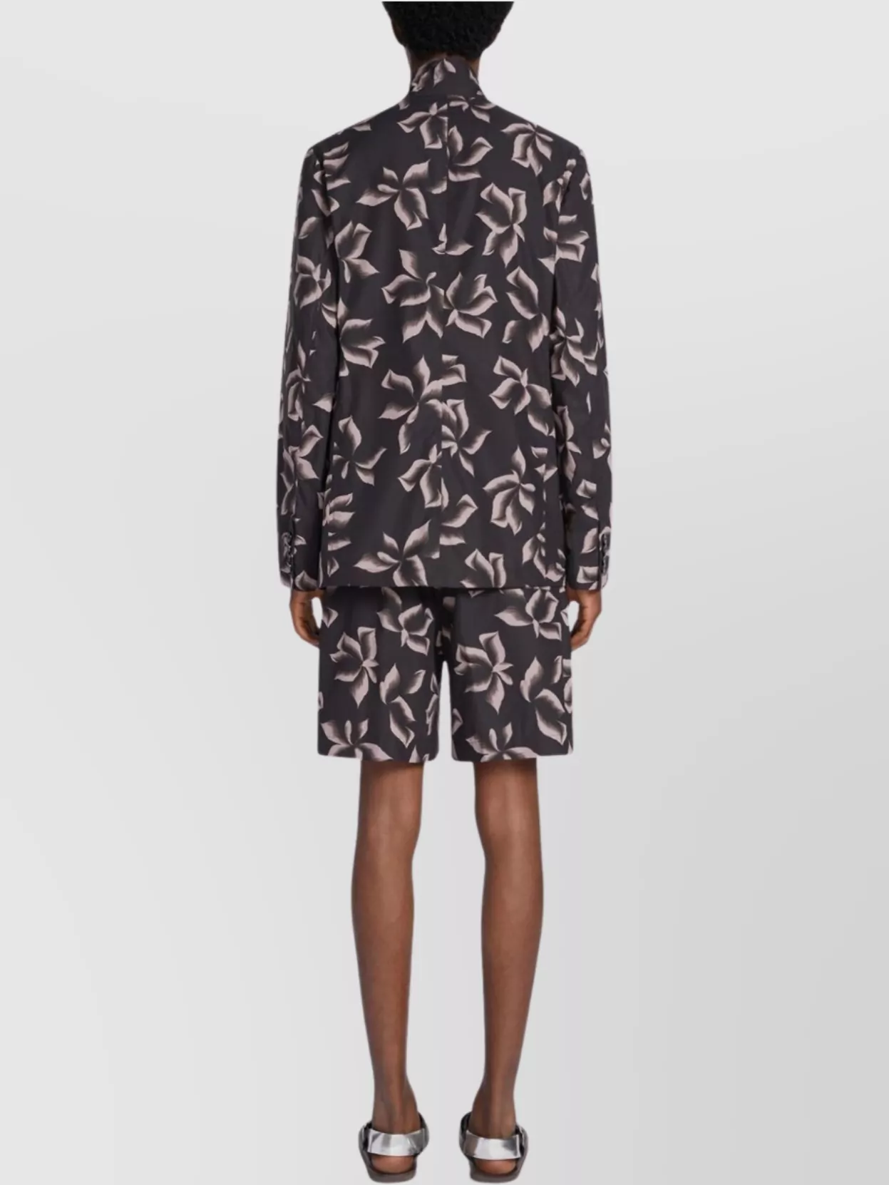 Dries Van Noten Printed Blazer Buttoned Cuffs