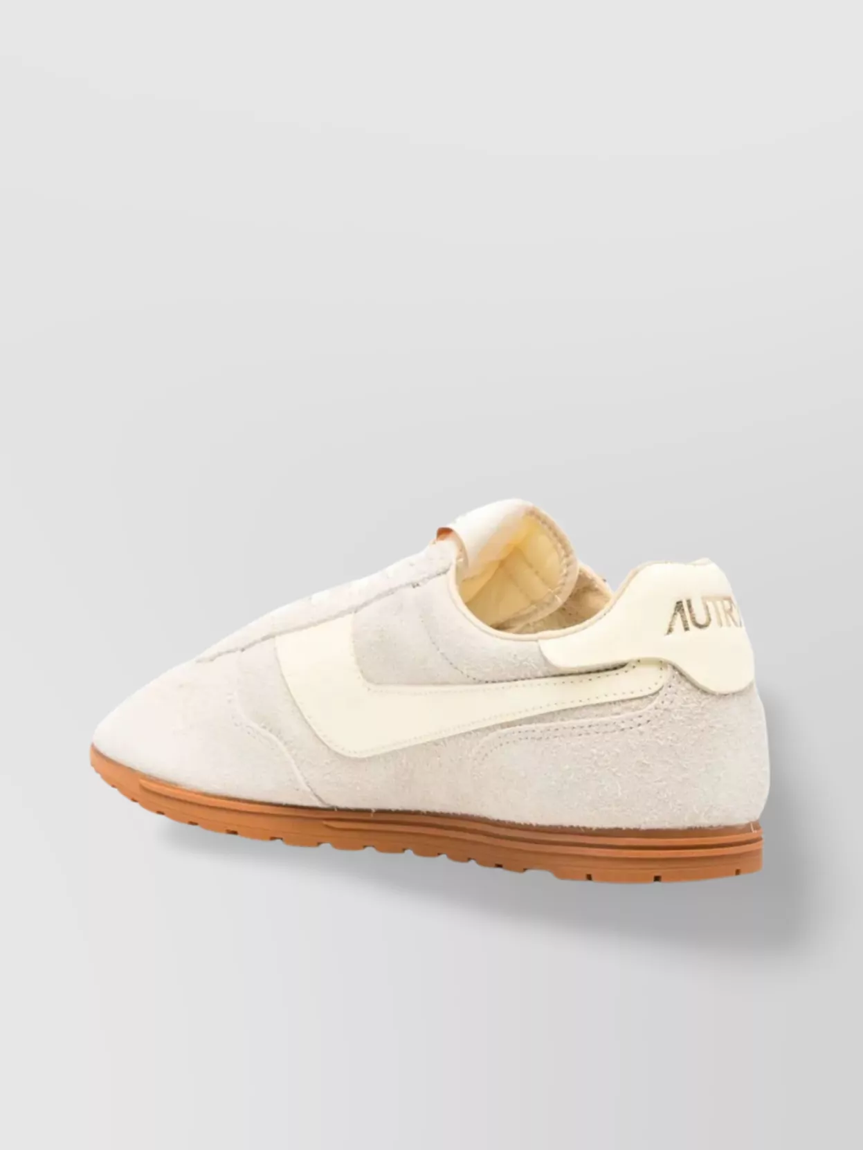 Autry Low Suede Leather Sneakers With Perforated Toe