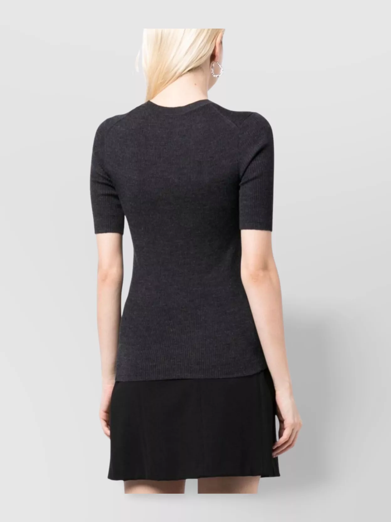P.a.r.o.s.h . Leila Ribbed-knit Wool Top In Black