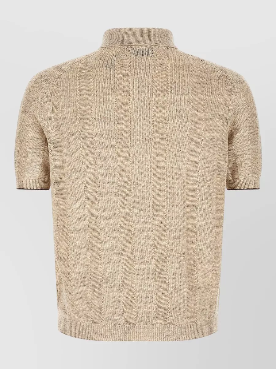 Brunello Cucinelli Linen Cotton Ribbed Cardigan