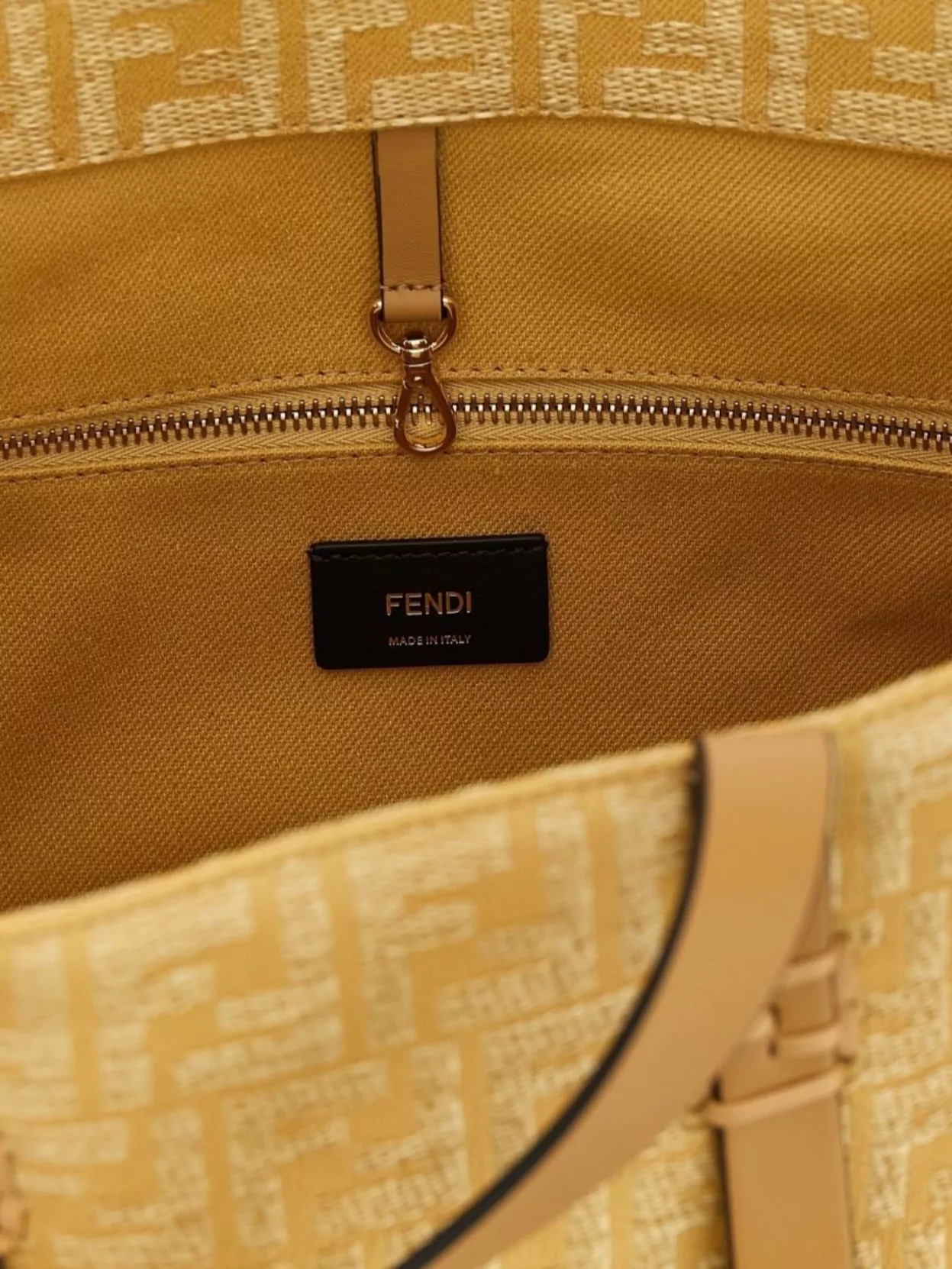 Fendi Chic Fringe Tote Bag With Geometric Pattern