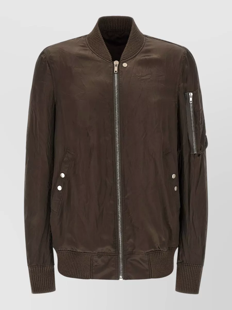 Rick Owens ribbed bomber jacket