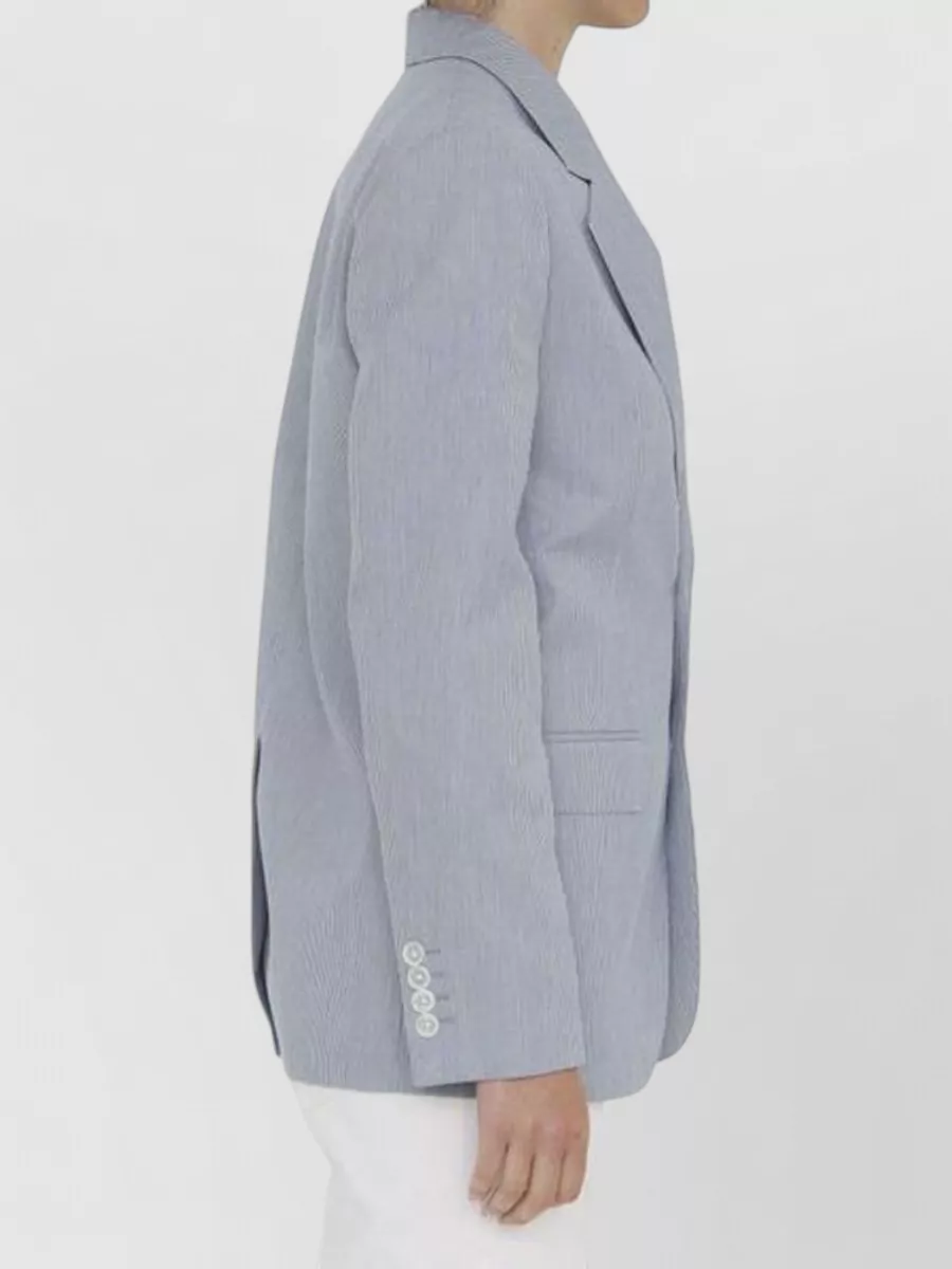 Celine Striped Single-Breasted Blazer